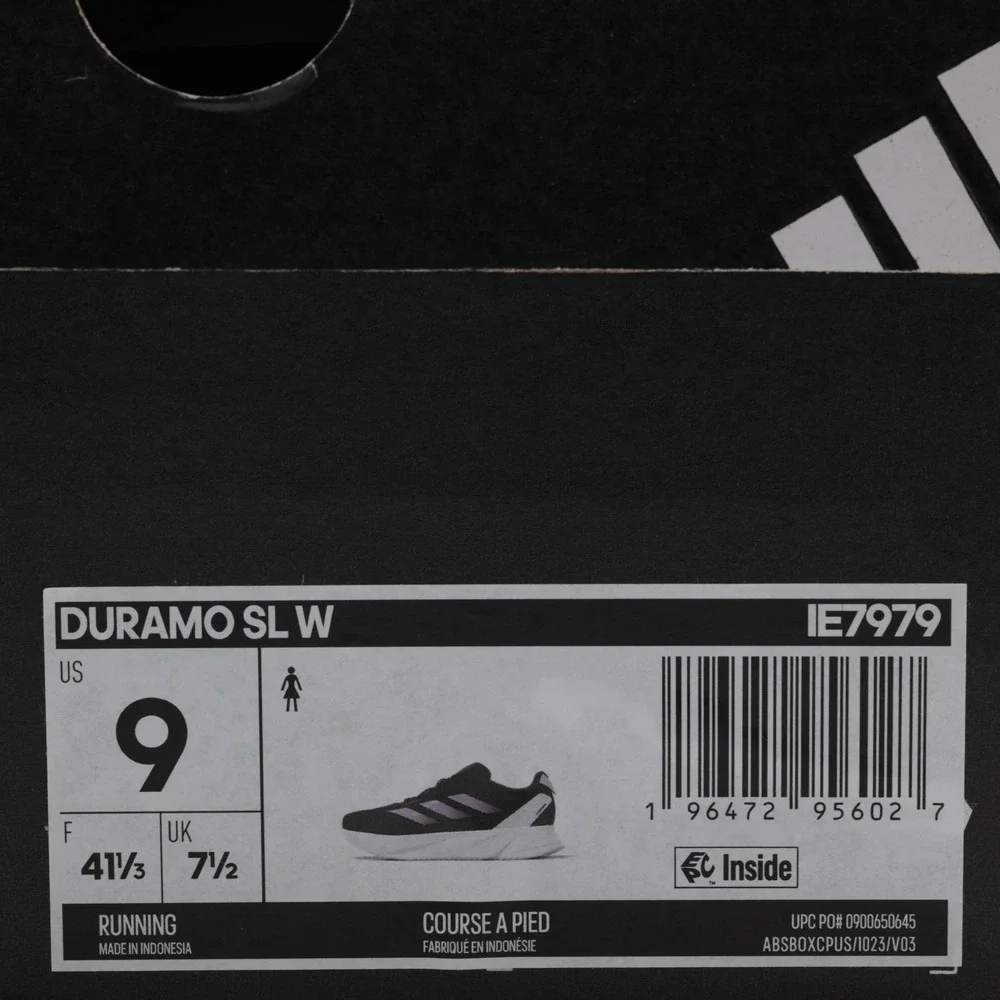 Adidas Women's Duramo SL Trainers Size 9 Running Shoes Black Lightweight Cushion